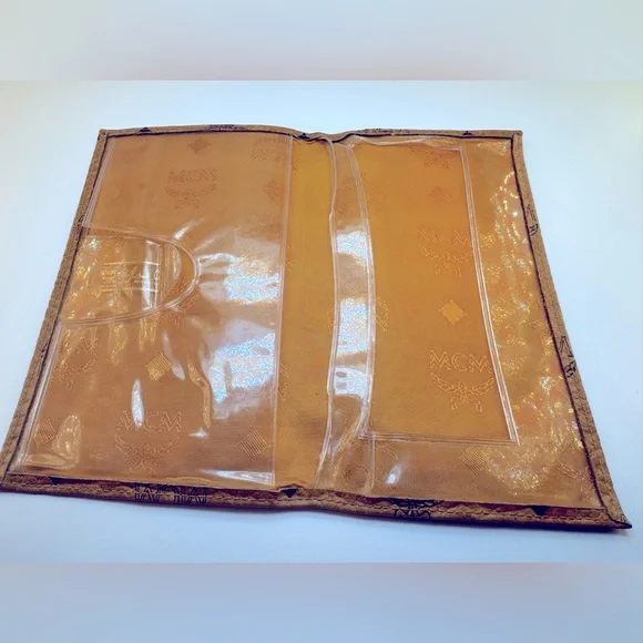 MCM Long Wallet Passport Holder Cognac Visetos Germany Authentic Vintage MCM - Picture 6 of 14